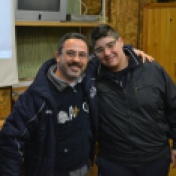 Don Luigi con il primo presidente del Savio Club Francesco Blandini